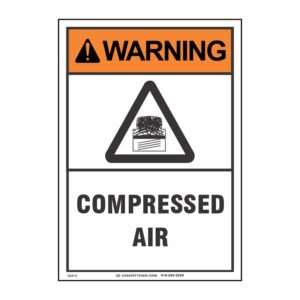WARNING COMPRESSED AIR W/ PICTO
