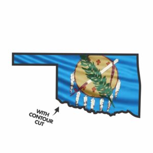 OKLAHOMA CONTOUR CUT HARD HAT DECAL