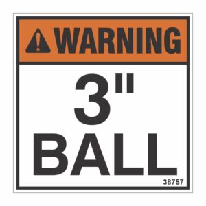 WARNING 3" BALL