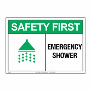 SAFETY FIRST EMERGENCY SHOWER W/ PICTO