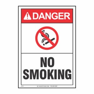 DANGER NO SMOKING W/ PICTO