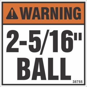 WARNING 2 5/16" BALL