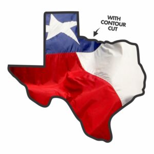 TEXAS CONTOUR CUT HARD HAT DECAL