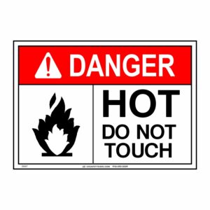 DANGER HOT DO NOT TOUCH W/ PICTO