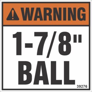 WARNING 1 7/8" BALL
