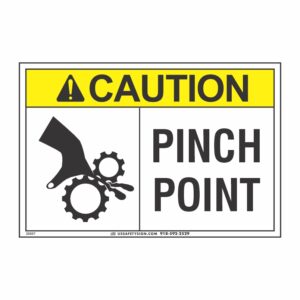 CAUTION PINCH POINT W/ PICTO