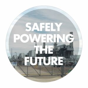 SAFELY POWERING THE FUTURE HARD HAT DECAL