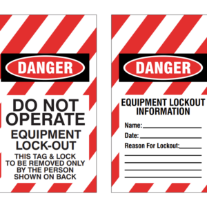 OSHA LOCKOUT TAG