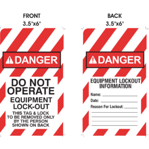 ANSI LOCKOUT TAG
