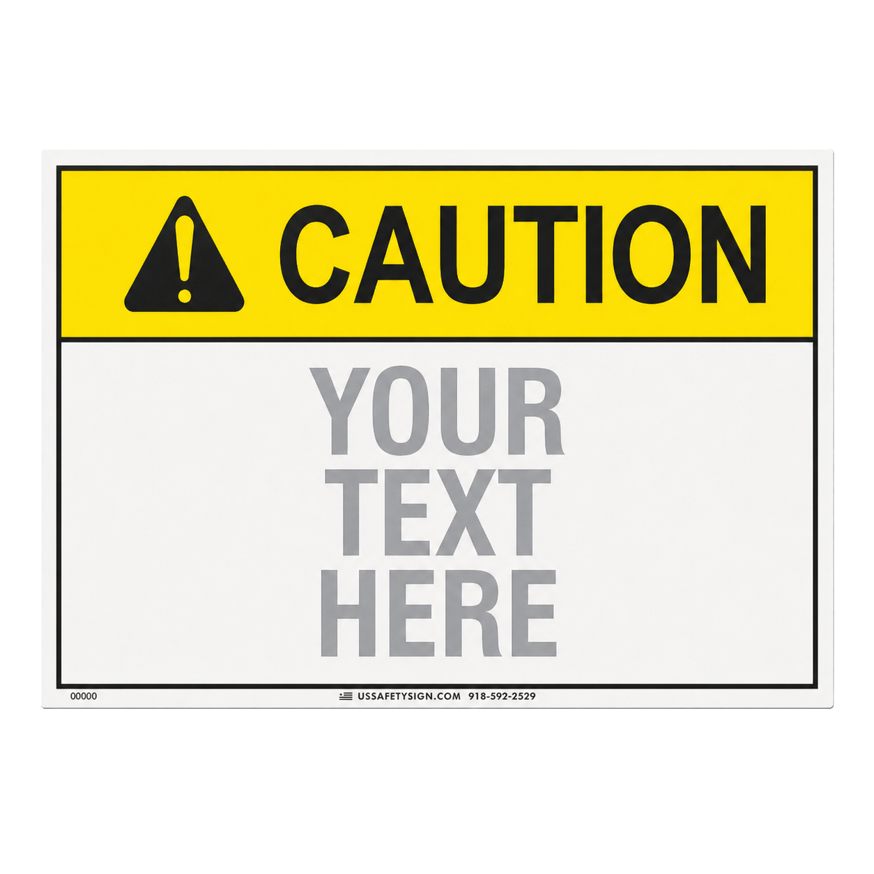 Custom caution SafetySign vinyl decal mockup